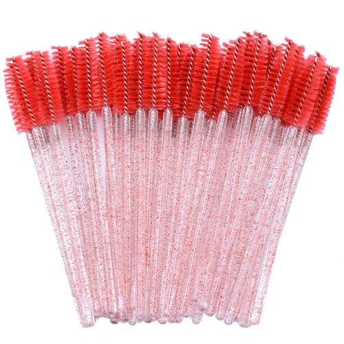 50pcs Disposable Eyelash Brushes Crystal Eye lash Mascara Wands