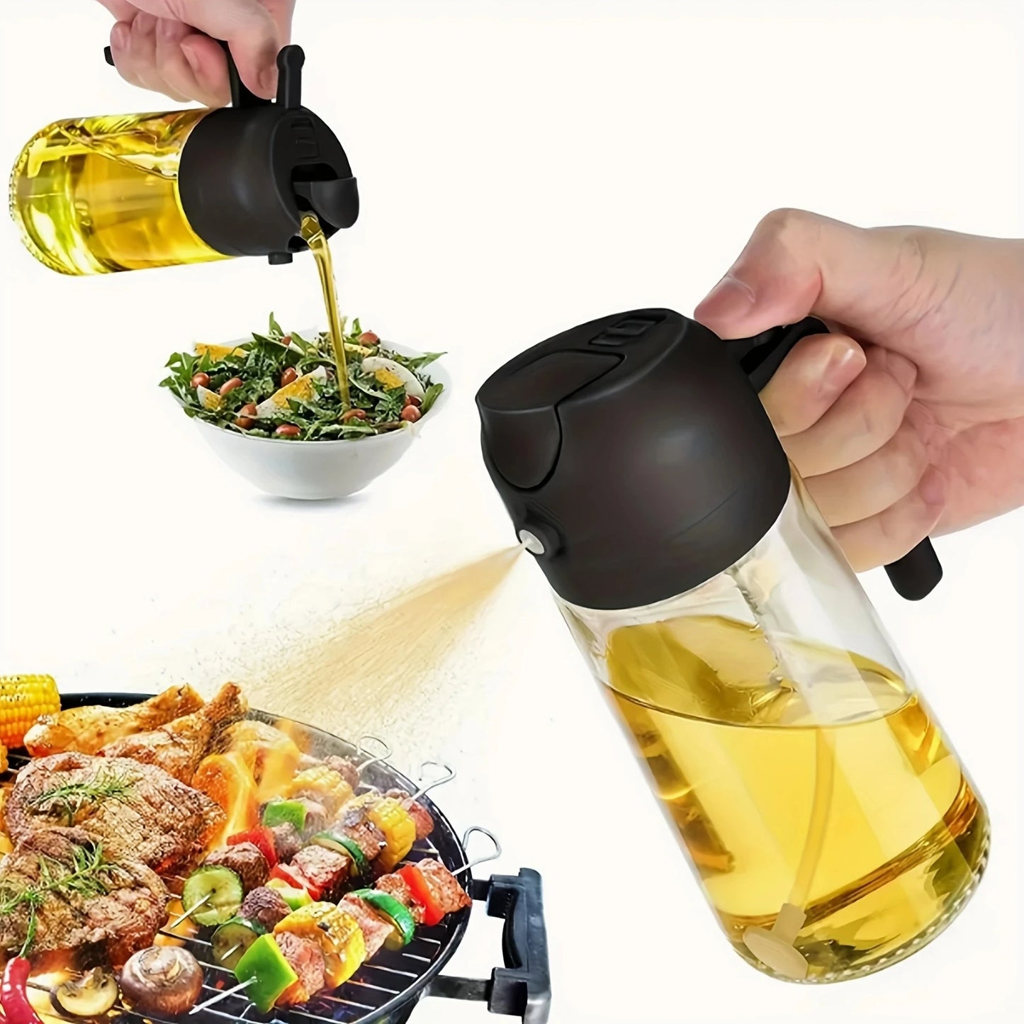 Kitchen Oil Sprayer Household Spray-pour Dual-purpose Air Fryer Olive