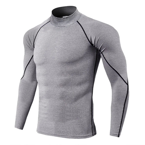 Men Sport T-shirt Quick Dry Bodybuilding Running Shirt Long Sleeve