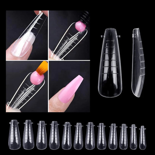 Fake Nail Forms Tips UV Gel For Extension Building Gel Polish Fake