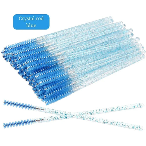 50pcs Disposable Eyelash Brushes Crystal Eye lash Mascara Wands