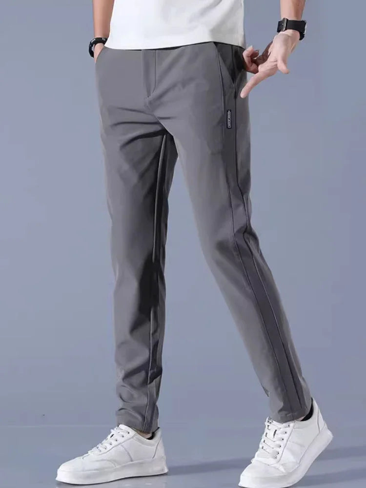 Casual pants men's trousers straight leg loose black suit pants