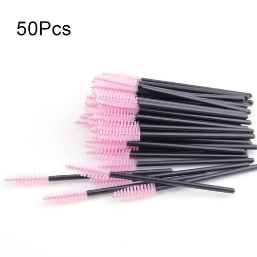 50/100Pcs Makeup Brushes Disposable Eyebrow Brush Mascara Wand