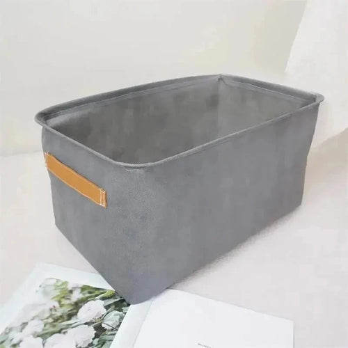 1pc Large Capacity Clothes Storage Basket Two Thickened Cloth Steel