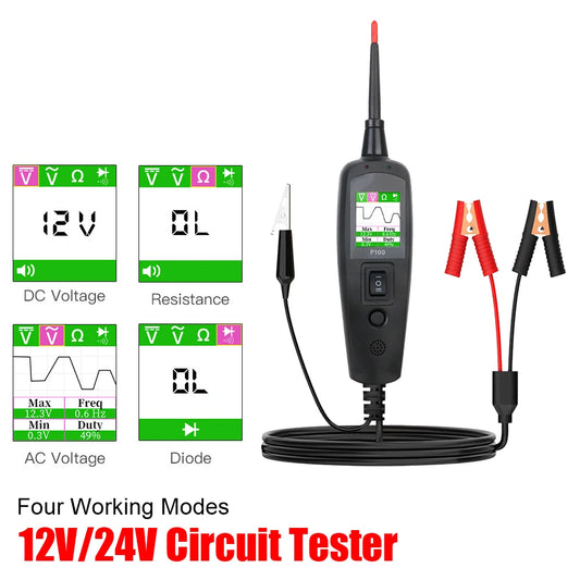 P100 24V 12V Probe Pen Car Tester Voltage Resistant Test Circuit