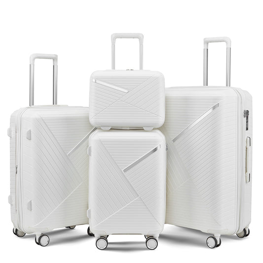 Luggage Sets 4 Piece(14/20/24/28), Expandable Lightweight Suitcase