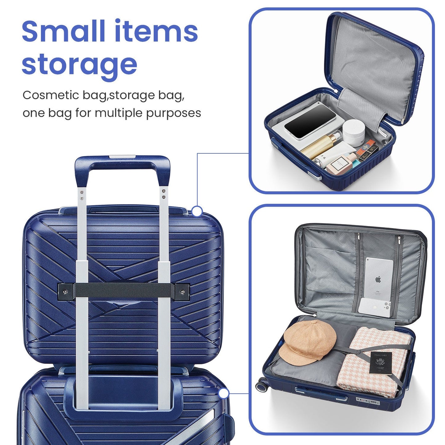 Luggage Sets 4 Piece(14/20/24/28), Expandable Lightweight Suitcase