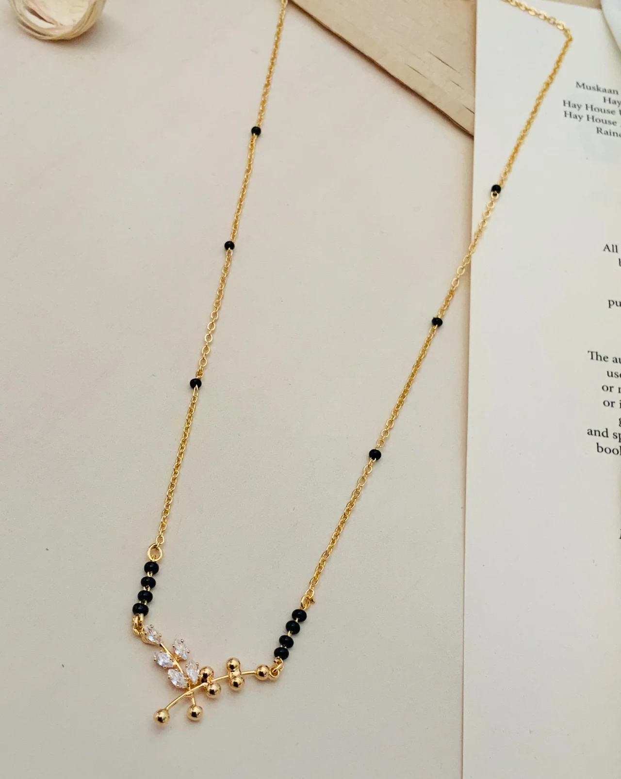 Mesmerizing Gold Plated American Diamond Mangalsutra