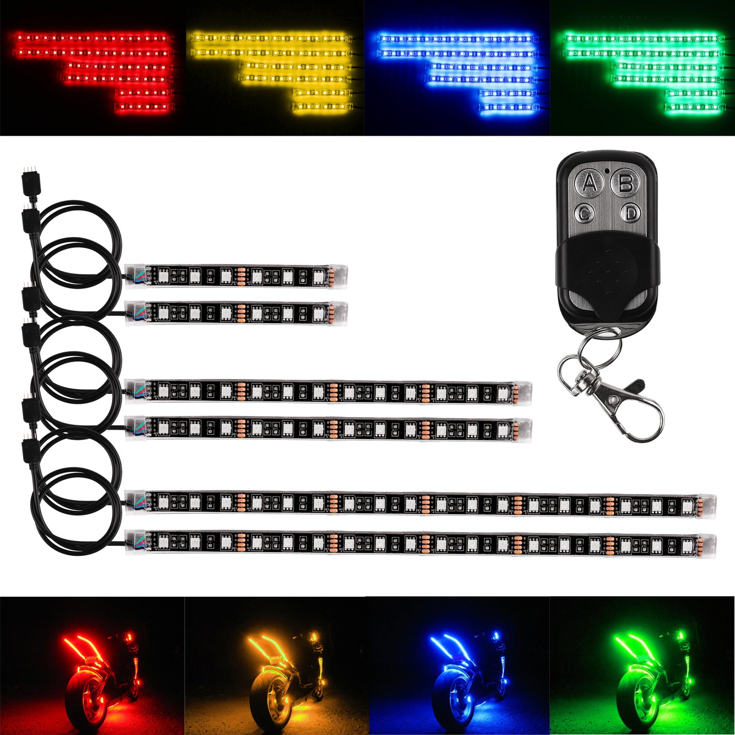 RGB Vioce Control LED Car Motorcycle Glow Lights