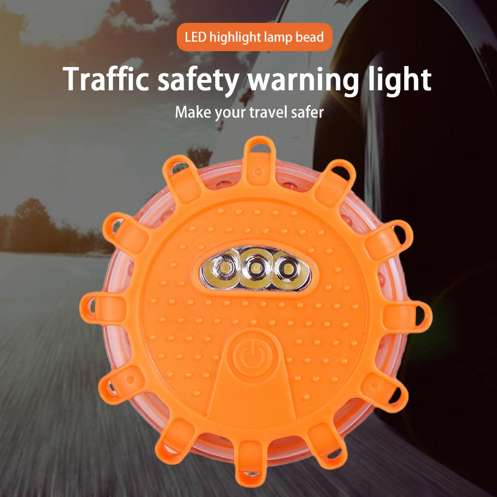 LED Roadside Safety Beacon Disc Car Flashing Warning Flare Lights