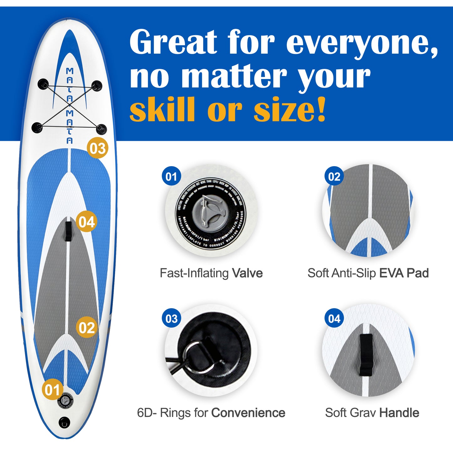 Blue Stream 10' Stand Up Paddle Board with Accessories