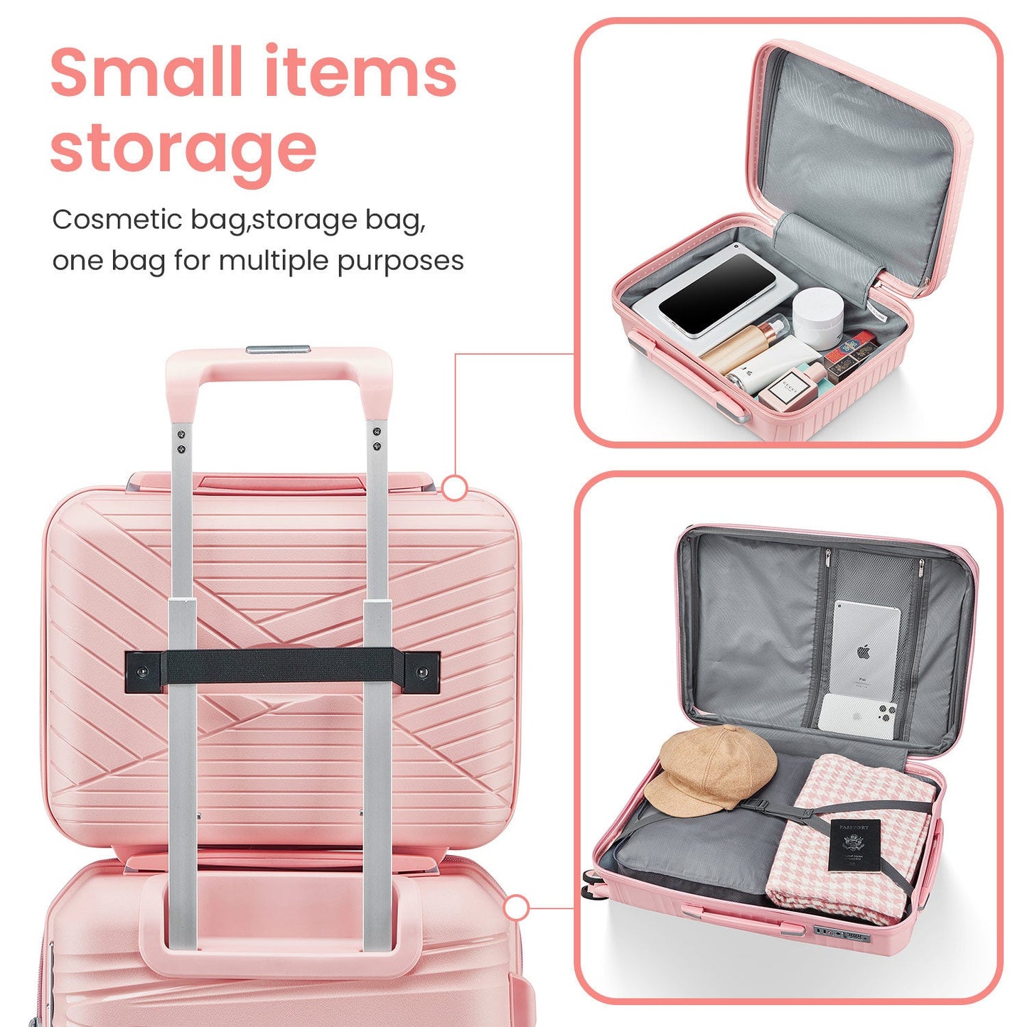 Luggage 4 Piece Sets(14/20/24/28), Hard Shell Lightweight TSA Lock