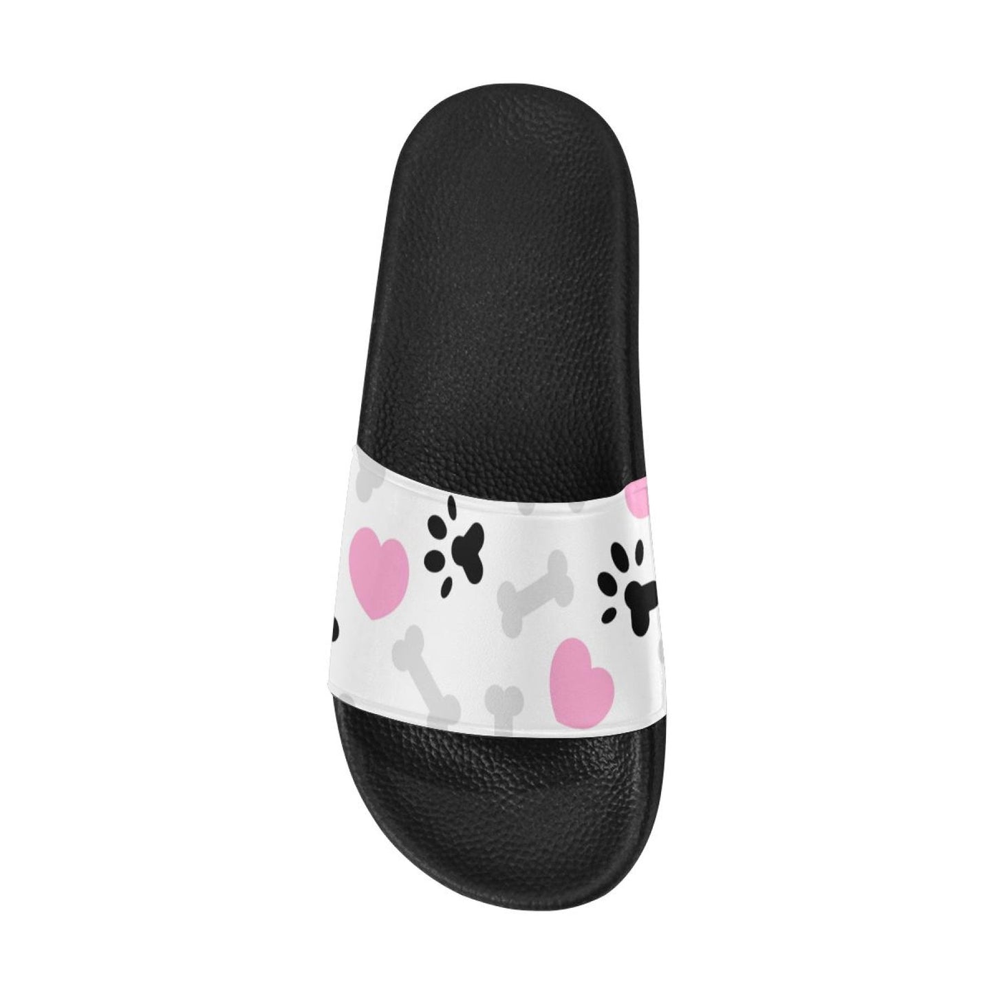 Womens Slides, Flip Flop Sandals, Doggie Love Paw Print