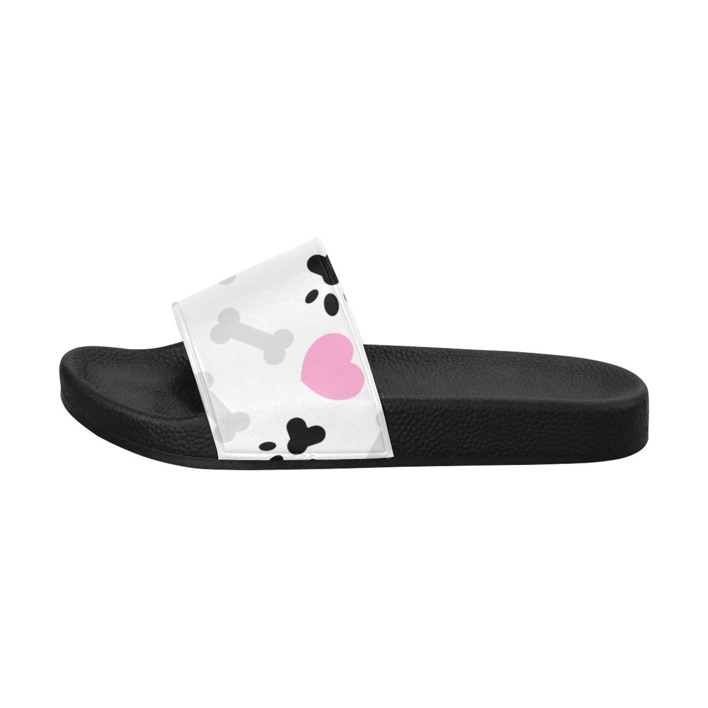 Womens Slides, Flip Flop Sandals, Doggie Love Paw Print