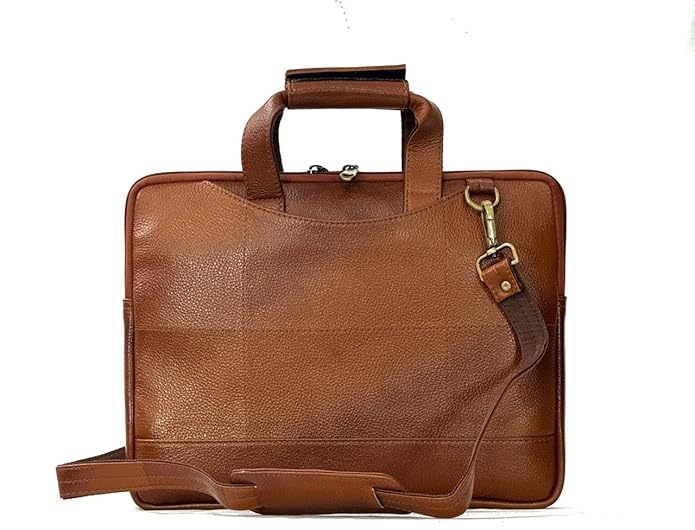 Modern Style Leather Laptop Bag with Adjustable Shoulder Strap