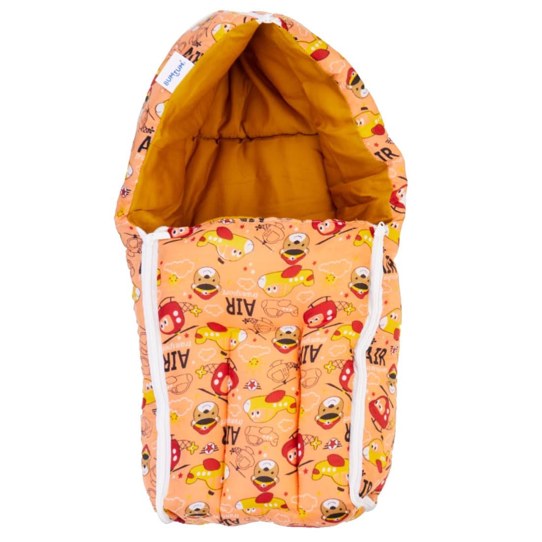 0-6 Months New Born Baby Unisex Cotton Carry Bag/Sleeping Bag, 3 in 1