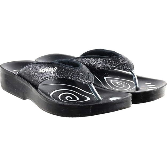 Casual Women's Thong Flip-Flops (Size-UK-4) (Color-BLACK)