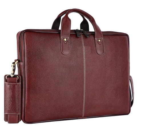 Genuine Leather Office Bag for Men - 15.6 Inch Laptop Bag for Men