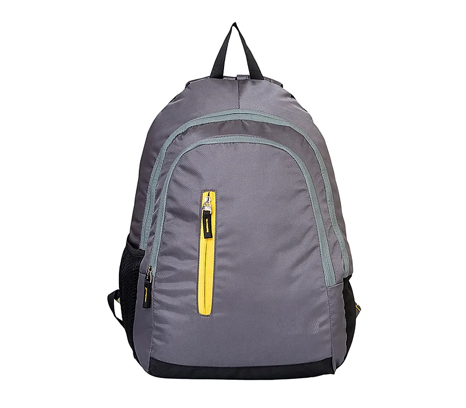 Zip Design Grey School Bag Backpack for Kids