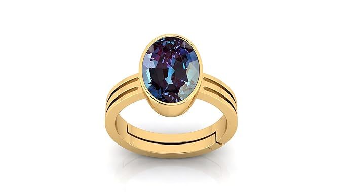 Color Changing Alexandrite Ring Gold Plated